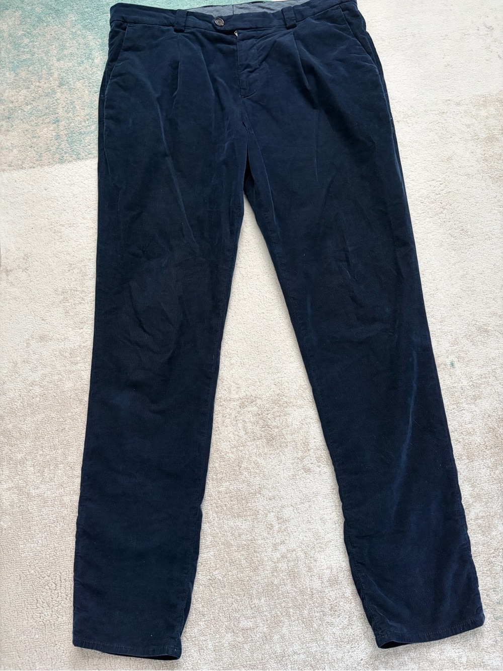 Brunello Cucinelli Dark Navy Corduroy Pants size 38x33